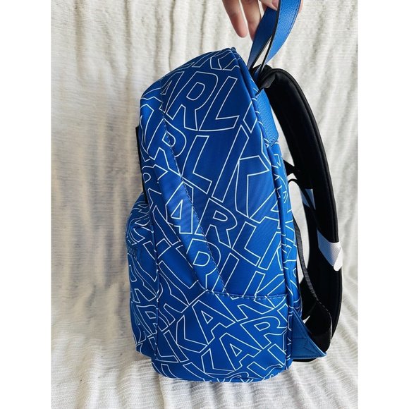 NWT Karl Lagerfeld Paris Amour Lettered Backpack - Lagoon/ White main image 6